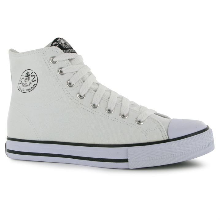 Dunlop junior canvas high top trainers best sale